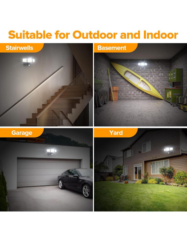 Luz de Sensor de Movimiento UME 302 LED 1800LM IP65 Exterior