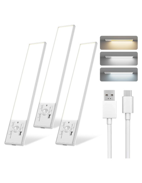 FBY Luz LED Bajo Gabinete 20cm Recargable USB con Sensor FBY Luz LED Bajo Gabinete 20cm Recargable USB con Sensor
