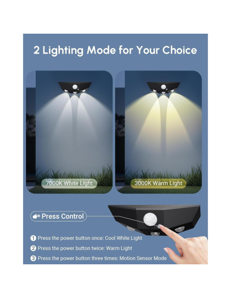 Paquete de 12 luces solares Smartdany con sensor de movimiento Paquete de 12 luces solares Smartdany con sensor de movimiento