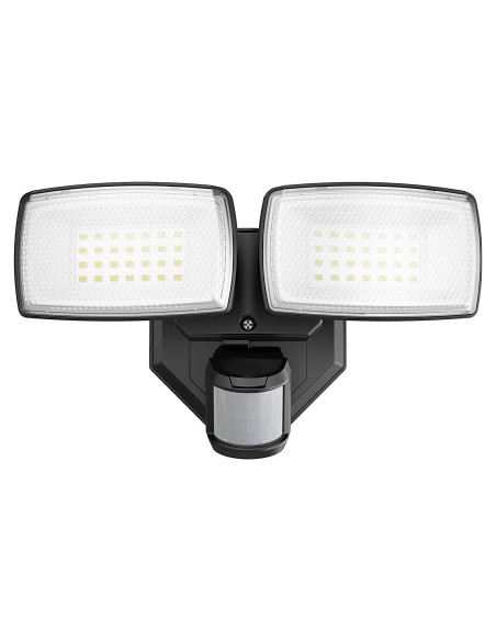 Luces Exteriores LED Onforu 32W Doble Cabeza Sensor Movimiento 3200LM Luces Exteriores LED Onforu 32W Doble Cabeza Sensor Movimiento 3200LM