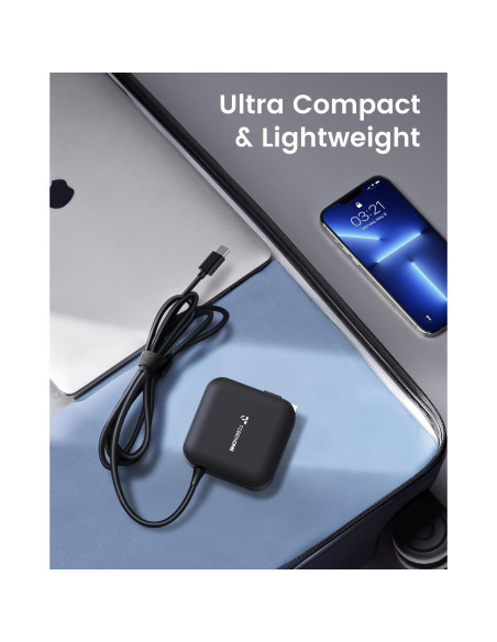 Cargador USB C 100W GaN III Plegable para Laptop Cargador USB C 100W GaN III Plegable para Laptop