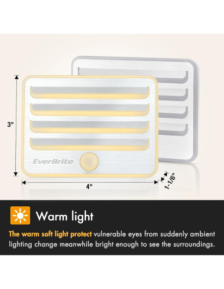 Luces Nocturnas LED con Sensor de Movimiento EverBrite - 3 Piezas Luces Nocturnas LED con Sensor de Movimiento EverBrite - 3 Piezas