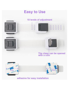 Bloqueos de Gabinete KongNai a Prueba de Niños - Paquete de 4 2