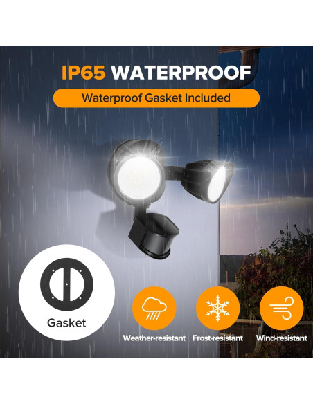 Luz de Seguridad LED UME con Sensor de Movimiento 27W 3000LM IP65 Luz de Seguridad LED UME con Sensor de Movimiento 27W 3000LM IP65