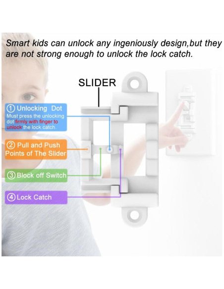 Protector de Interruptor de Luz HONGKONG HONG LE 4 Unidades Blanco Protector de Interruptor de Luz HONGKONG HONG LE 4 Unidades Blanco