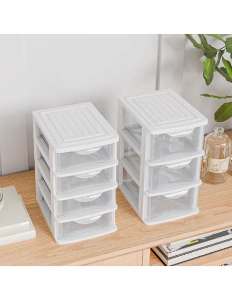 Organizador de Escritorio ihomecooker Mini 3 Cajones Blanco Organizador de Escritorio ihomecooker Mini 3 Cajones Blanco