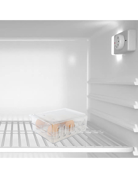 Organizador de Huevos Mind Reader, Contenedor Apilable 12 Huevos Organizador de Huevos Mind Reader, Contenedor Apilable 12 Huevos
