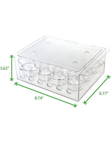 Organizador de Huevos Mind Reader, Contenedor Apilable 12 Huevos