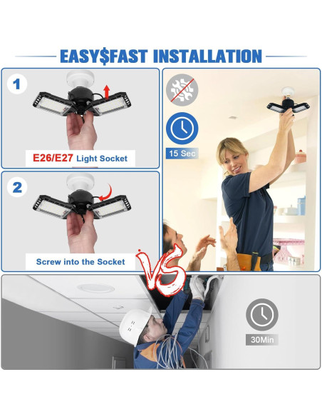 Bombilla LED Aoretic 80W 8000LM 6500K 4 Paquetes Bombilla LED Aoretic 80W 8000LM 6500K 4 Paquetes