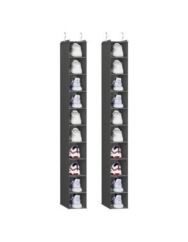 Organizador de Zapatos Colgante YOUDENOVA 10 Estantes Gris