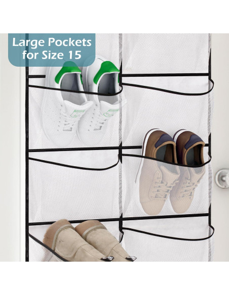 Organizador de Zapatos Colgante KIMBORA 12 Bolsillos Malla Blanco Organizador de Zapatos Colgante KIMBORA 12 Bolsillos Malla Blanco