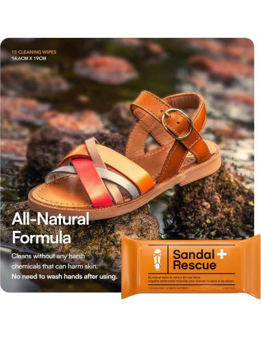 Toallitas de Limpieza SandalRescue Boot Rescue - 15 Unidades