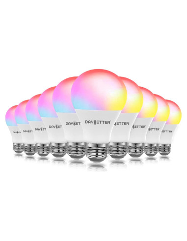 Bombillas Inteligentes DAYBETTER A19 9W RGBW Paquete 10