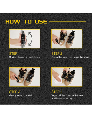 Kit de Limpieza de Zapatos BERIOVE 150 ml Espuma Sin Agua