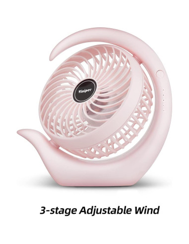 Ventilador Portátil Viniper ZLS-87 USB 3 Velocidades Rosa