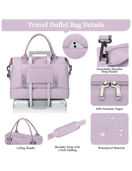 Bolsa de Viaje para Mujeres SYCNB 4058-109 con Compartimento para Zapatos Bolsa de Viaje para Mujeres SYCNB 4058-109 con Compartimento para Zapatos