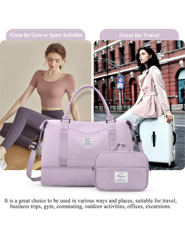 Bolsa de Viaje para Mujeres SYCNB 4058-109 con Compartimento para Zapatos
