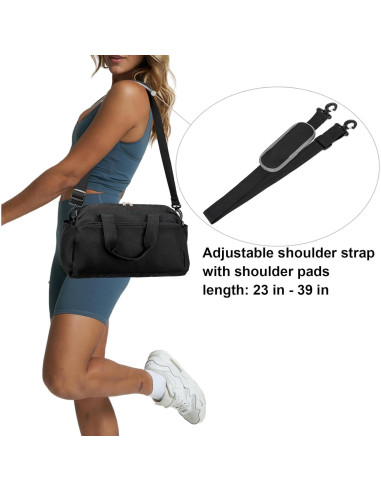 Bolsa de Gimnasio Pequeña Ineetatu Negra 35.56x20.32x22.86 cm
