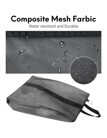 Paquete de 4 Bolsas Impermeables para Zapatos de Viaje HD050BK04SL Paquete de 4 Bolsas Impermeables para Zapatos de Viaje HD050BK04SL