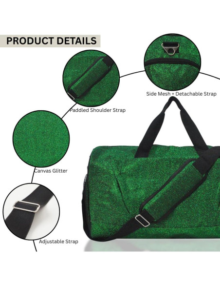 Bolsa de Deporte NGIL Glitter Cheer Verde 43x24x24 cm Bolsa de Deporte NGIL Glitter Cheer Verde 43x24x24 cm