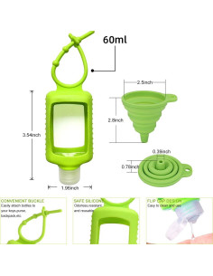 15 Botellas de Viaje 60ml Beauty Angelbella con Soporte Silicona 2