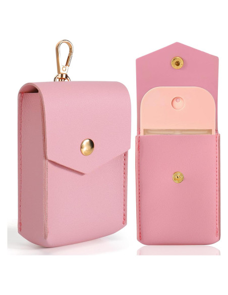 Funda de Cuero Rosa para Spray Desinfectante Touchland 29.57 ml Funda de Cuero Rosa para Spray Desinfectante Touchland 29.57 ml