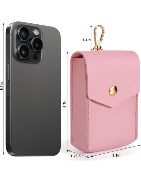 Funda de Cuero Rosa para Spray Desinfectante Touchland 29.57 ml Funda de Cuero Rosa para Spray Desinfectante Touchland 29.57 ml