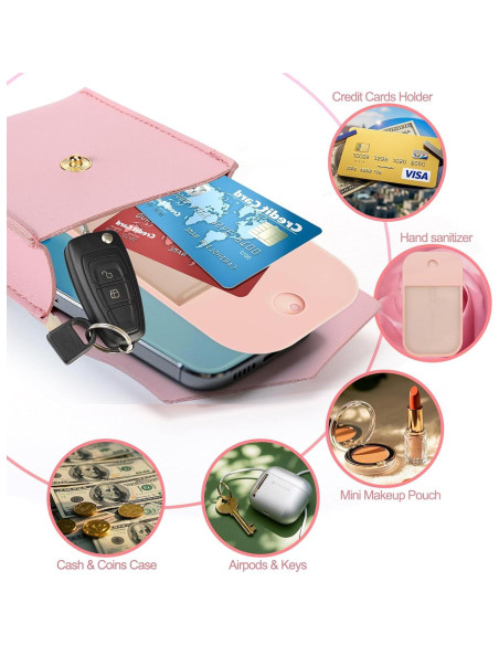 Funda de Cuero Rosa para Spray Desinfectante Touchland 29.57 ml Funda de Cuero Rosa para Spray Desinfectante Touchland 29.57 ml