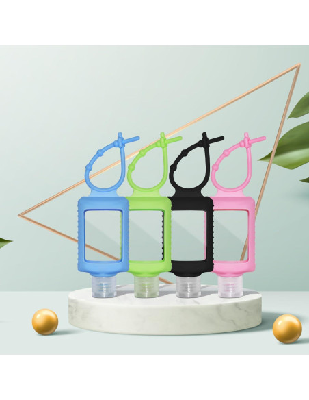 4 Botellas de Viaje JRINYE 60ml Silicona A Prueba de Fugas 4 Botellas de Viaje JRINYE 60ml Silicona A Prueba de Fugas