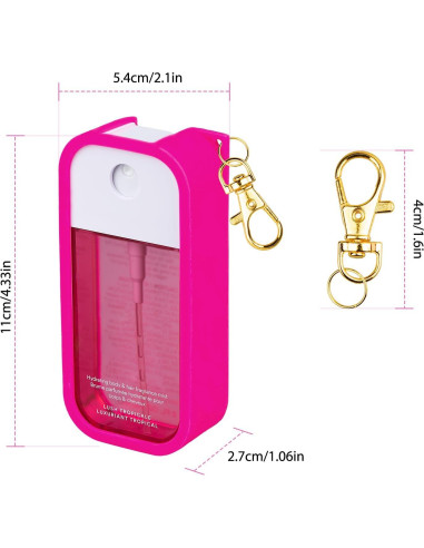 Funda de Silicona Rosa Brillante Touchland 59.15 ML con Llavero