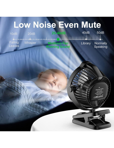 Ventilador Clip Minthouz MT-L018F-BL Recargable 8000mAh Ventilador Clip Minthouz MT-L018F-BL Recargable 8000mAh