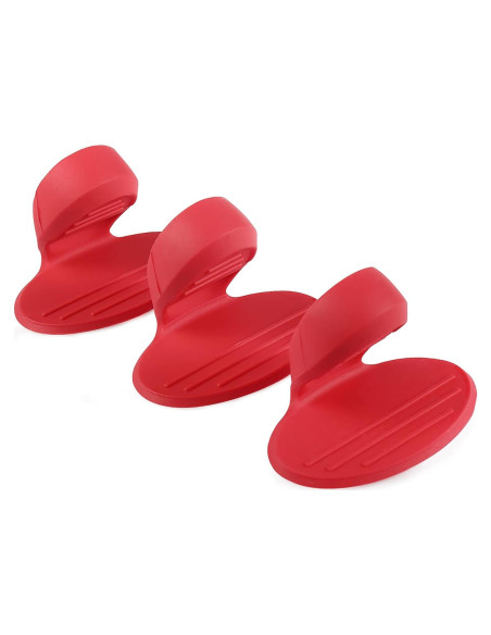 Soportes de Olla de Silicona YYP - Set de 3 Mini Guantes Rojo Soportes de Olla de Silicona YYP - Set de 3 Mini Guantes Rojo
