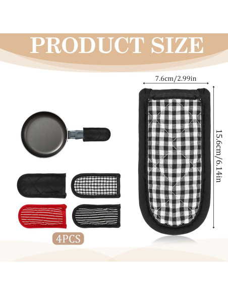 4 Fundas Resistentes al Calor para Mangos de Sartenes Psyqtsuary 4 Fundas Resistentes al Calor para Mangos de Sartenes Psyqtsuary