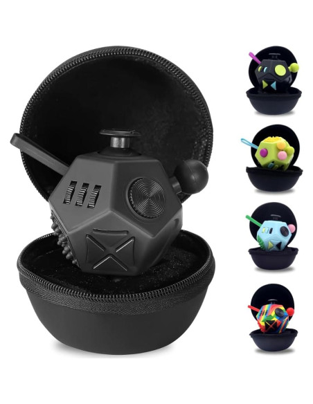 Cubo Antiestrés PILPOC Dodecágono Negro - Juguete Fidget Cubo Antiestrés PILPOC Dodecágono Negro - Juguete Fidget