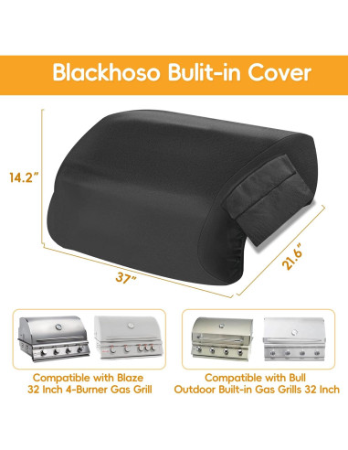 Cubierta de Parrilla Blackhoso 32" Impermeable para Gas