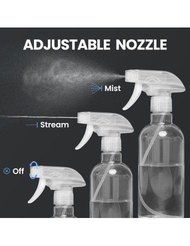 Botellas de Spray DIYSELF 500ml - 2 Paquete Ajustable