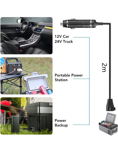 Adaptador de corriente KFD 12V-24V para neveras de coche