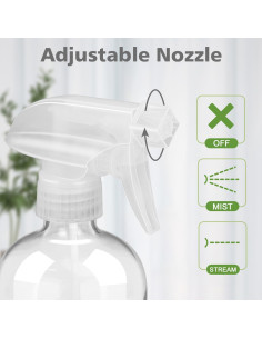 Botellas de Spray de Vidrio 16 oz Azul con Manga de Silicona 2