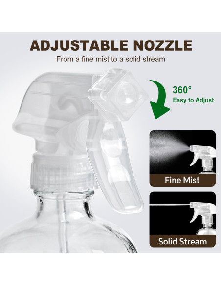 Botellas de Spray de Vidrio Bealee 2 Pzs 480 ml Verde y Gris Botellas de Spray de Vidrio Bealee 2 Pzs 480 ml Verde y Gris