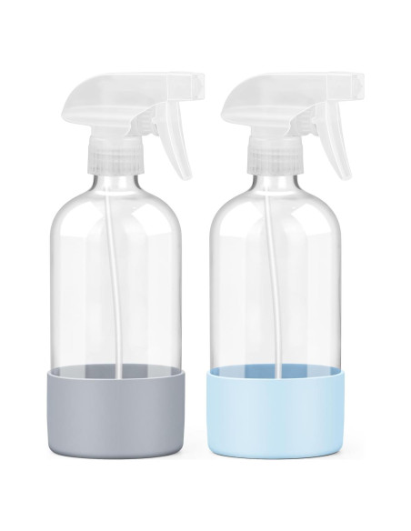 Paquete de 2 Botellas de Spray de Vidrio Worldgsb 0.47L Azul y Gris Paquete de 2 Botellas de Spray de Vidrio Worldgsb 0.47L Azul y Gris