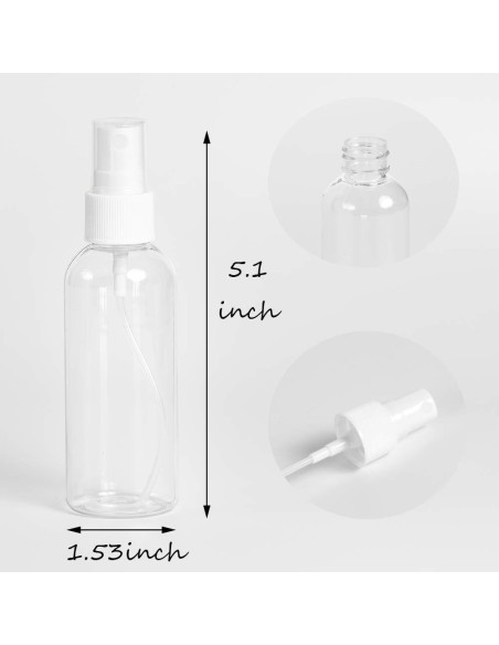 Botellas de Spray Mini 80ml ZEJIA - Pack de 6 Recargables Botellas de Spray Mini 80ml ZEJIA - Pack de 6 Recargables