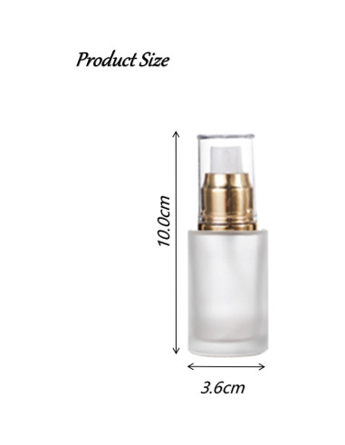 6 Botellas de Vidrio Esmerilado 30ml Doromy con Bomba