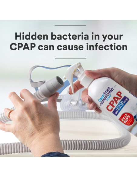 CleanSmart Spray Desinfectante CPAP 16 oz Pack de 2 - 99.9% Bacterias CleanSmart Spray Desinfectante CPAP 16 oz Pack de 2 - 99.9% Bacterias