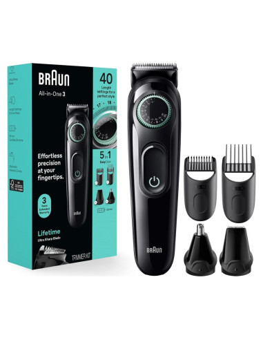 Kit de Estilo 5 en 1 Braun Serie 3 3450, Recortadora para Hombres