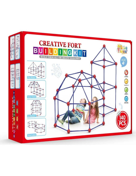 Kit de Construcción de Fortalezas SpringFlower 140 Pcs Kit de Construcción de Fortalezas SpringFlower 140 Pcs