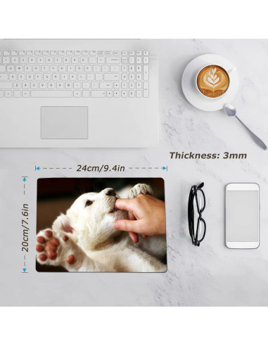 10 Piezas Almohadilla de Ratón Blanca MS WGO 24x20 cm Personalizable