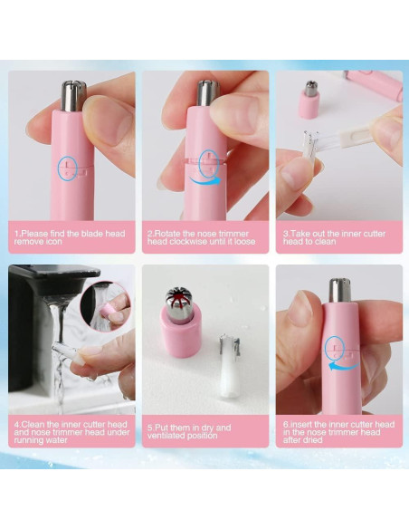 Recortadora de Vello Facial TOUCHBeauty TB-1458 Rosa 2 en 1 Recortadora de Vello Facial TOUCHBeauty TB-1458 Rosa 2 en 1