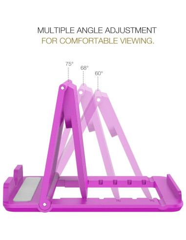 Soporte Plegable para Teléfono/Tableta MoKo Negro/Púrpura
