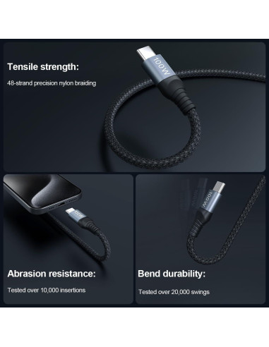 Cable Nillkin 2-en-1 USB C y Lightning 1.5m Carga Rápida