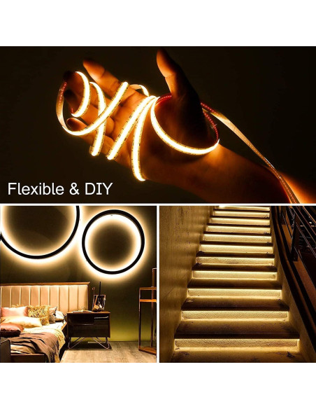 Tira LED COB PAUTIX 5m Regulable 2700K-6500K Control Remoto Tira LED COB PAUTIX 5m Regulable 2700K-6500K Control Remoto